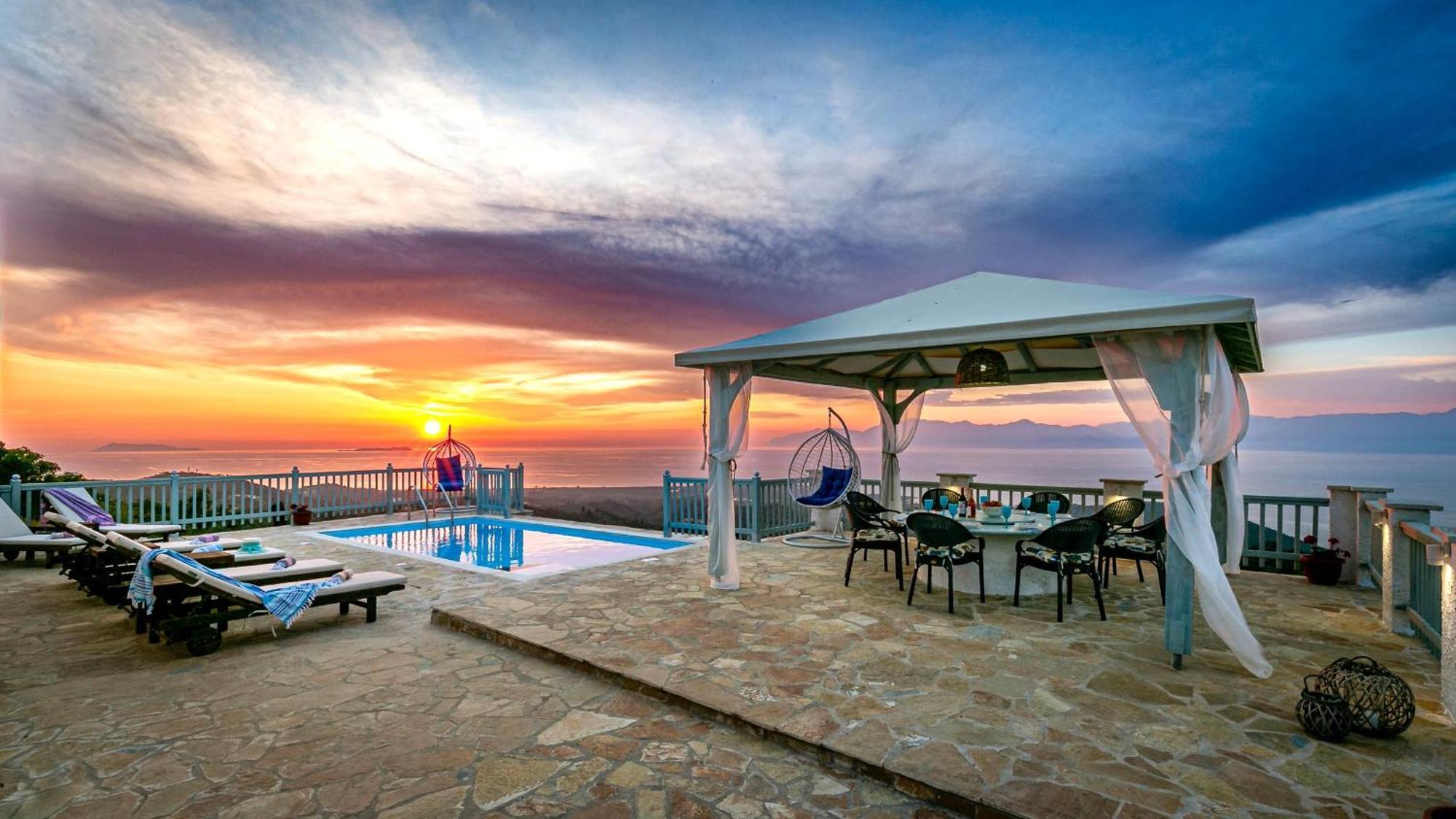 Villa Orizontas Corfu, Private Villa With Breathtaking Views Loutses Екстер'єр фото